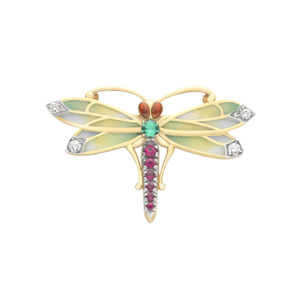Emerald Dragonfly Brooch/Pendant PB-732