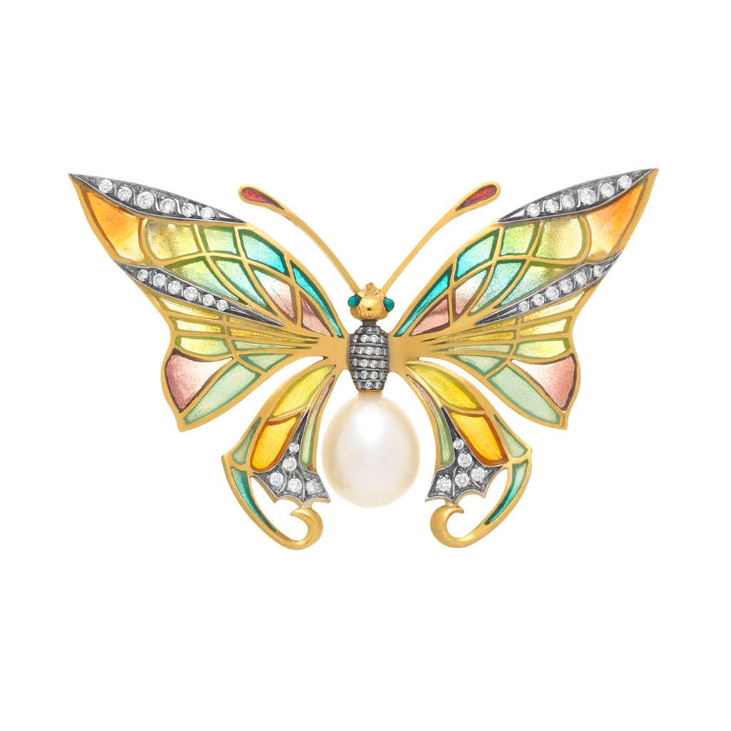 Pearly Butterfly PB-616 Pendant&Brooch
